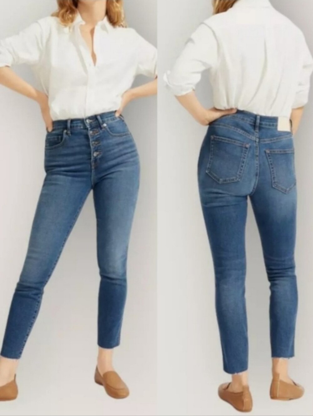 Everlane The Vintage Skinny Jean High Rise Button Fly Size 29